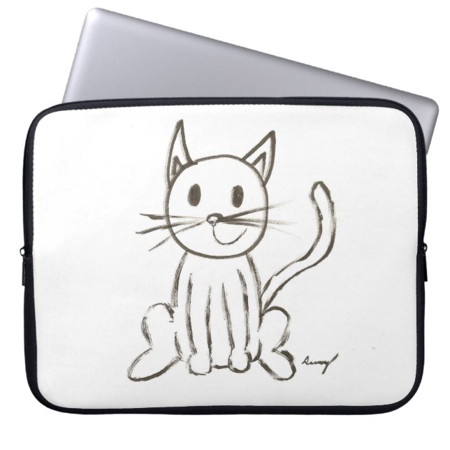 Sac d'ordinateur portable Kitty peint (Devant)