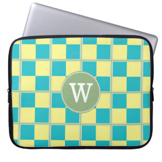 Sac d'ordinateur portable monogramme personnalisé