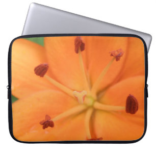 Sac d'ordinateur portable Orange Lily Floral