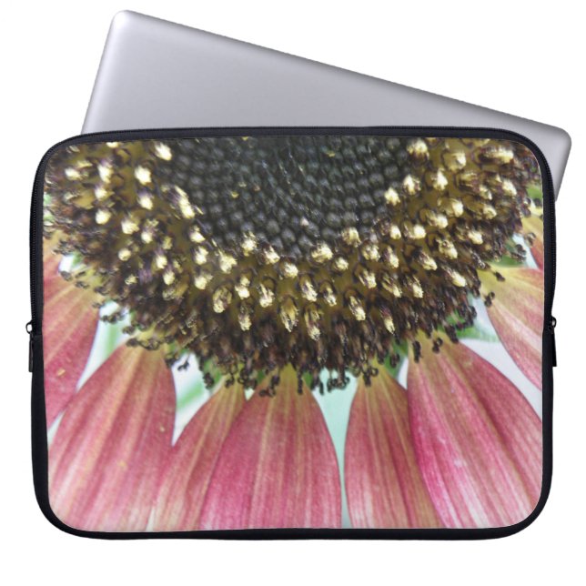 Sac d'ordinateur portable tournesol rose (Devant)