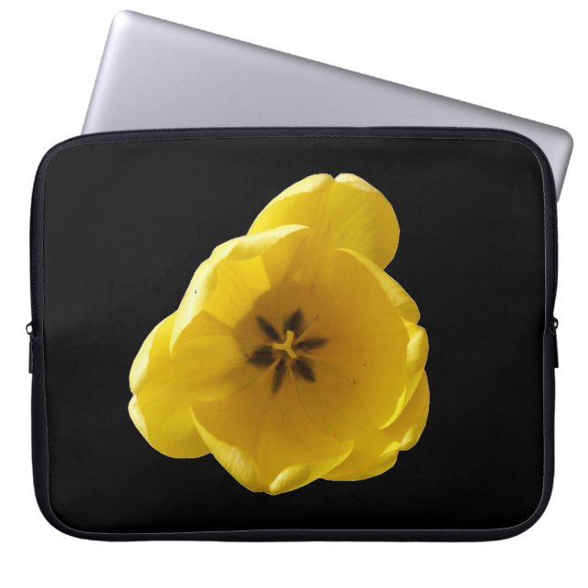 Sac d'ordinateur portable Tulip jaune (Devant)