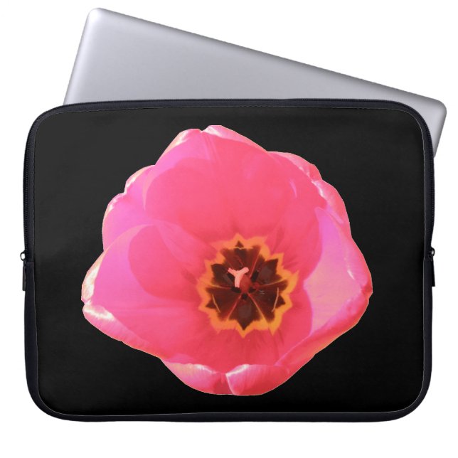 Sac d'ordinateur portable Tulip rose (Devant)