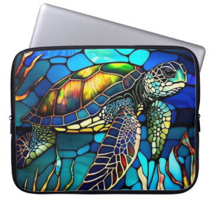 Sac d'ordinateur portable Turtle en verre tendu