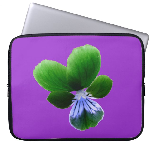 Sac d'ordinateur portable vert Pansy (Devant)