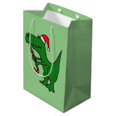 Sac drôle de cadeau de Noël de dinosaure de T-rex (Dos Angle)
