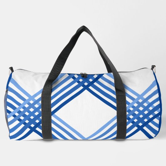 Sac Duffel - Bleu Grilles Traversées Diagonalement (Verso)