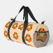 Sac Duffel : Fleur Jaune Orange (Coin droit)