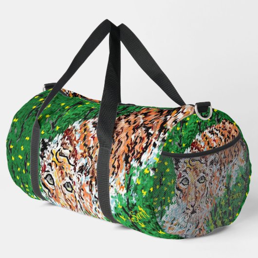 Sac Duffel : Tigre En Course (Coin droit)