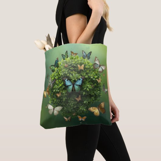Sac Eco Tote Harmony Papillon Sphère Naturelle (De près)