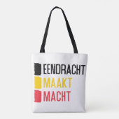 Sac Eendracht Maakt Macht, devise belge (Dos)