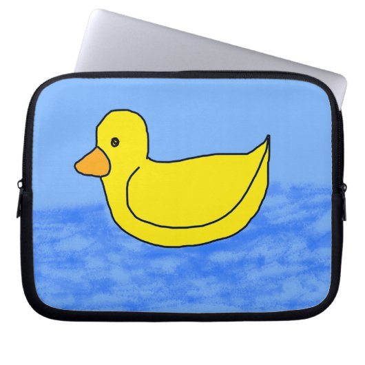 Sac électronique bleu canard jaune (Devant)