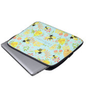 Sac électronique bleu d'abeille de miel (Devant bas)