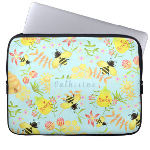 Sac électronique bleu d'abeille de miel