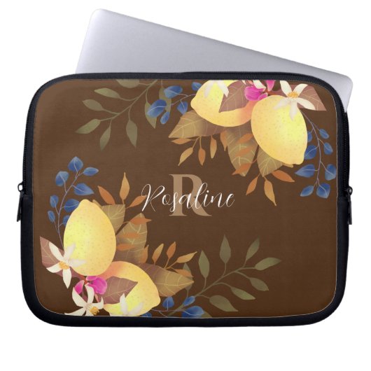 Sac électronique Brown citron chic monogramme (Devant)