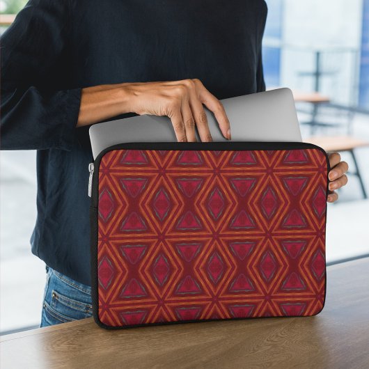 Sac électronique diamant étoile abstrait orange ro