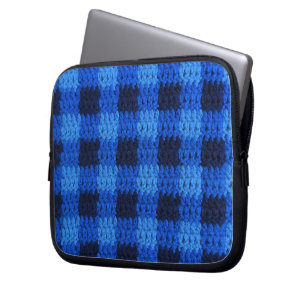 Sac électronique d'impression de Crochet bleu Plai