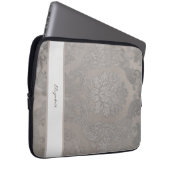 Sac électronique en or Damask avec initiales ou no (Devant droit)