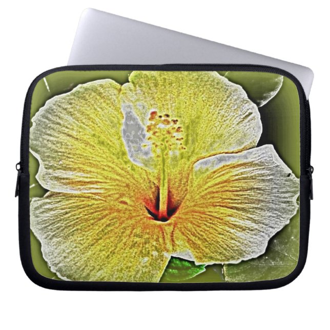 Sac électronique Hibiscus jaune (Devant)