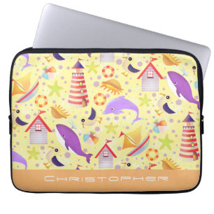 Sac électronique jaune de plage amusant