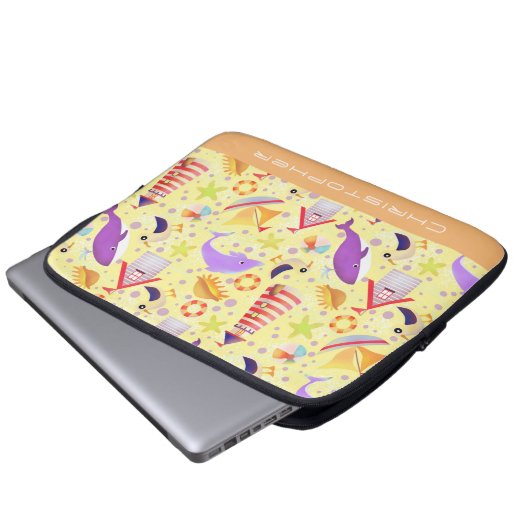 Sac électronique Jaune Plage Fun (Devant bas)