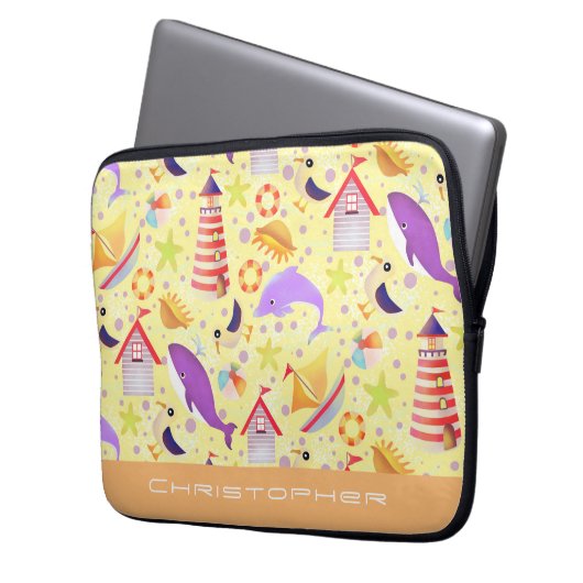 Sac électronique Jaune Plage Fun (devant gauche)