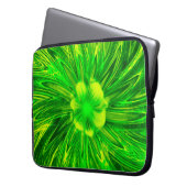 Sac électronique Lignes Abstraites Fleur verte (devant gauche)