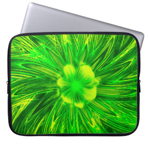 Sac électronique Lignes Abstraites Fleur verte