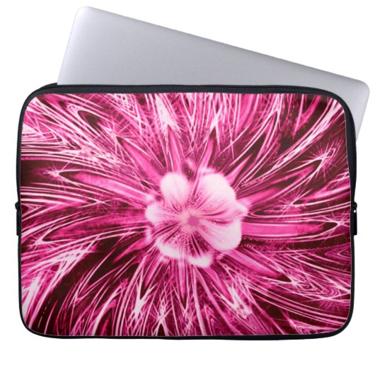Sac électronique Lignes Abstraites Fleur violet (Devant)