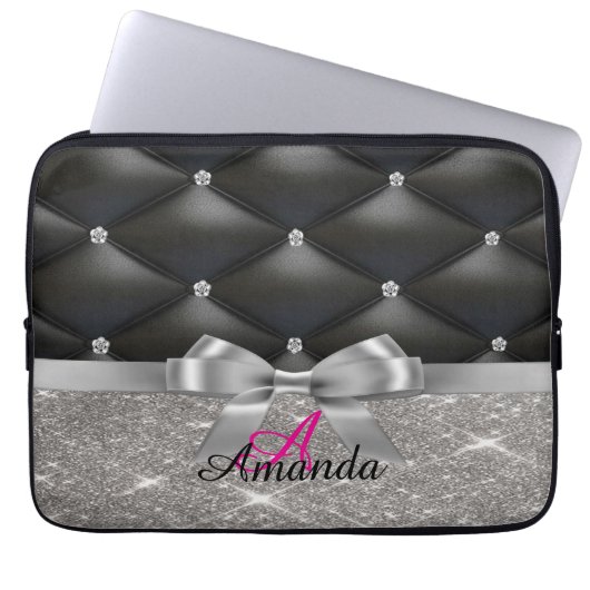 Sac électronique monogramme noir parties scintilla (Devant)