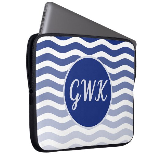 Sac électronique Motif Monogram Grey Blue (Devant droit)