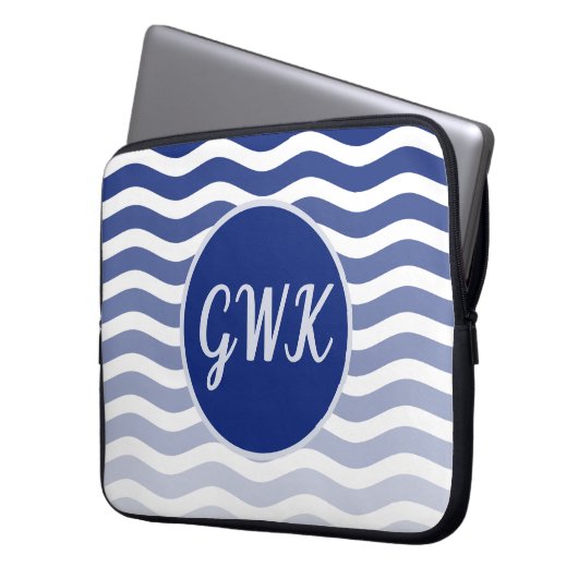 Sac électronique Motif Monogram Grey Blue (devant gauche)