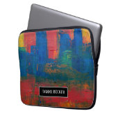 Sac électronique Orange Abstrait personnalisé (devant gauche)