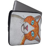 Sac électronique pour chat orange et blanc (Devant droit)
