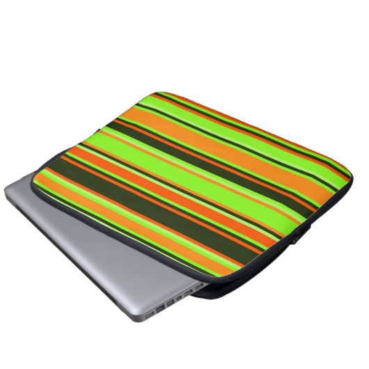 Sac électronique rayé de chaux, d'orange et de man (Devant bas)