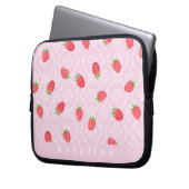 Sac électronique rose personnalisé fraise (devant gauche)