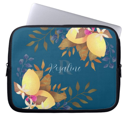 Sac électronique turquoise chic citron (Devant)