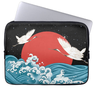 Sac électronique vagues japonaises koi en oiseaux
