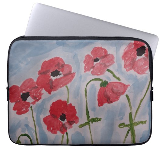 Sac électronique Wild Red Poppies (Devant)