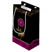 Sac élégant de cadeau de bijou de fleur d'orchidée (Dos Angle)