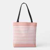 Sac élégant rayé rose et blanc (Dos)