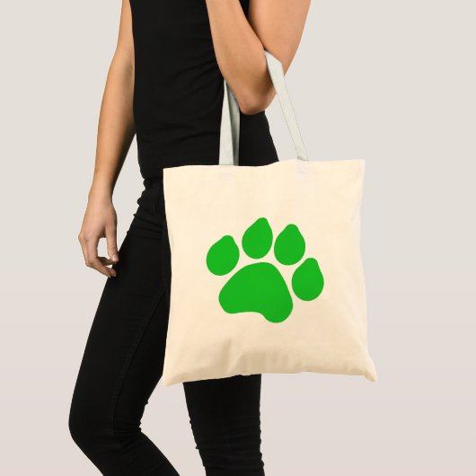 Sac Empreinte de patte vert (Devant (produit))