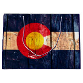 Sac en bois rustique de cadeau de drapeau du (Devant)