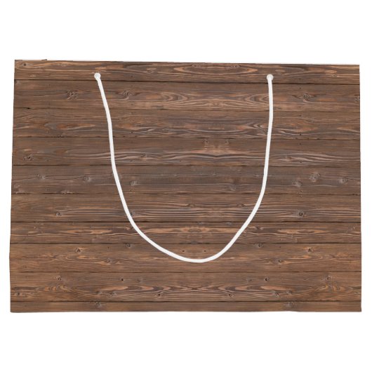 Sac en bois rustique Mariage en fût personnalisé F (Dos)