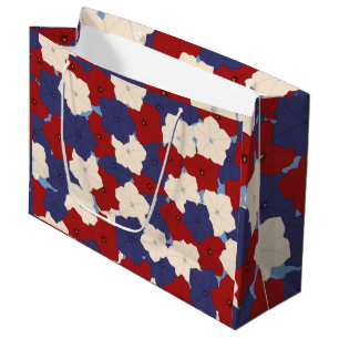 Sac en cadeau grand format Fleurs patriotiques de