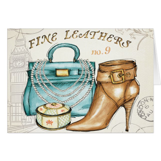 Sac en cuir et chaussure fins (Devant horizontal)