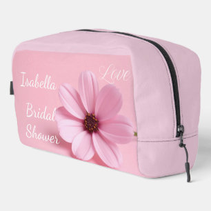 Sac en maquillage floral Cosmos rose poudré pour e