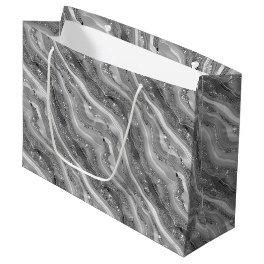 Sac en papier à impression d'agate pour cadeau (Devant Angle)