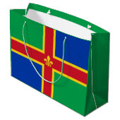 Sac en papier cadeau grand format avec drapeau du (Dos Angle)
