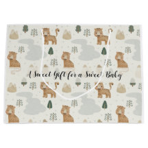 Sac en papier cadeau pour Baby Shower avec motif d