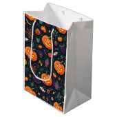 sac en papier citrouille halloween (Devant Angle)
